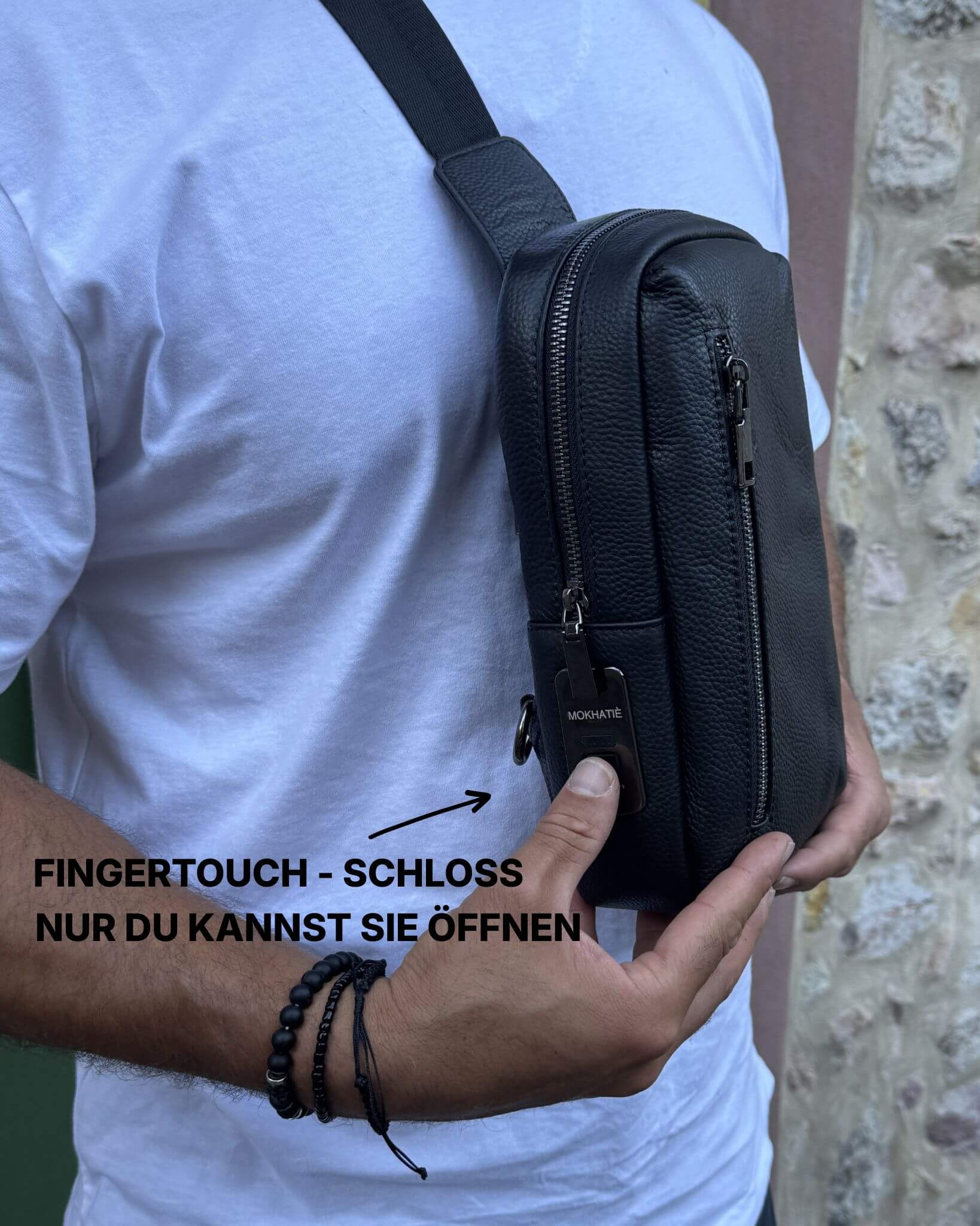 Herren Crossbody Tasche aus Echtleder