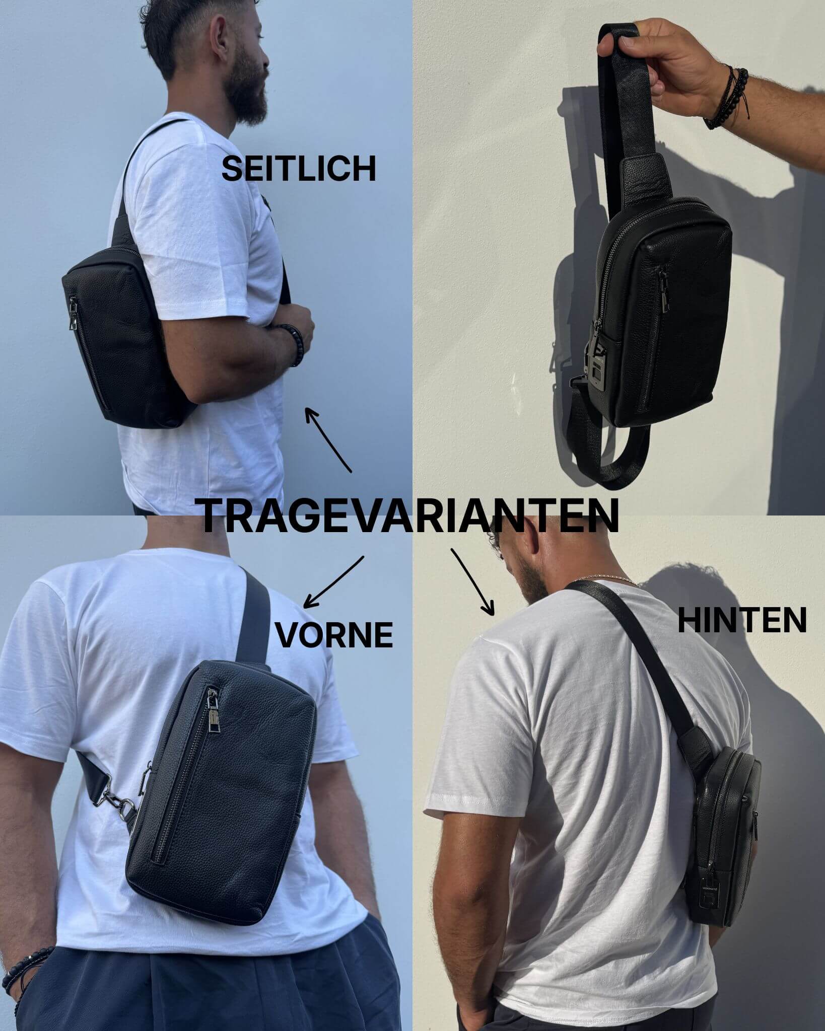 Herren Crossbody Tasche aus Echtleder