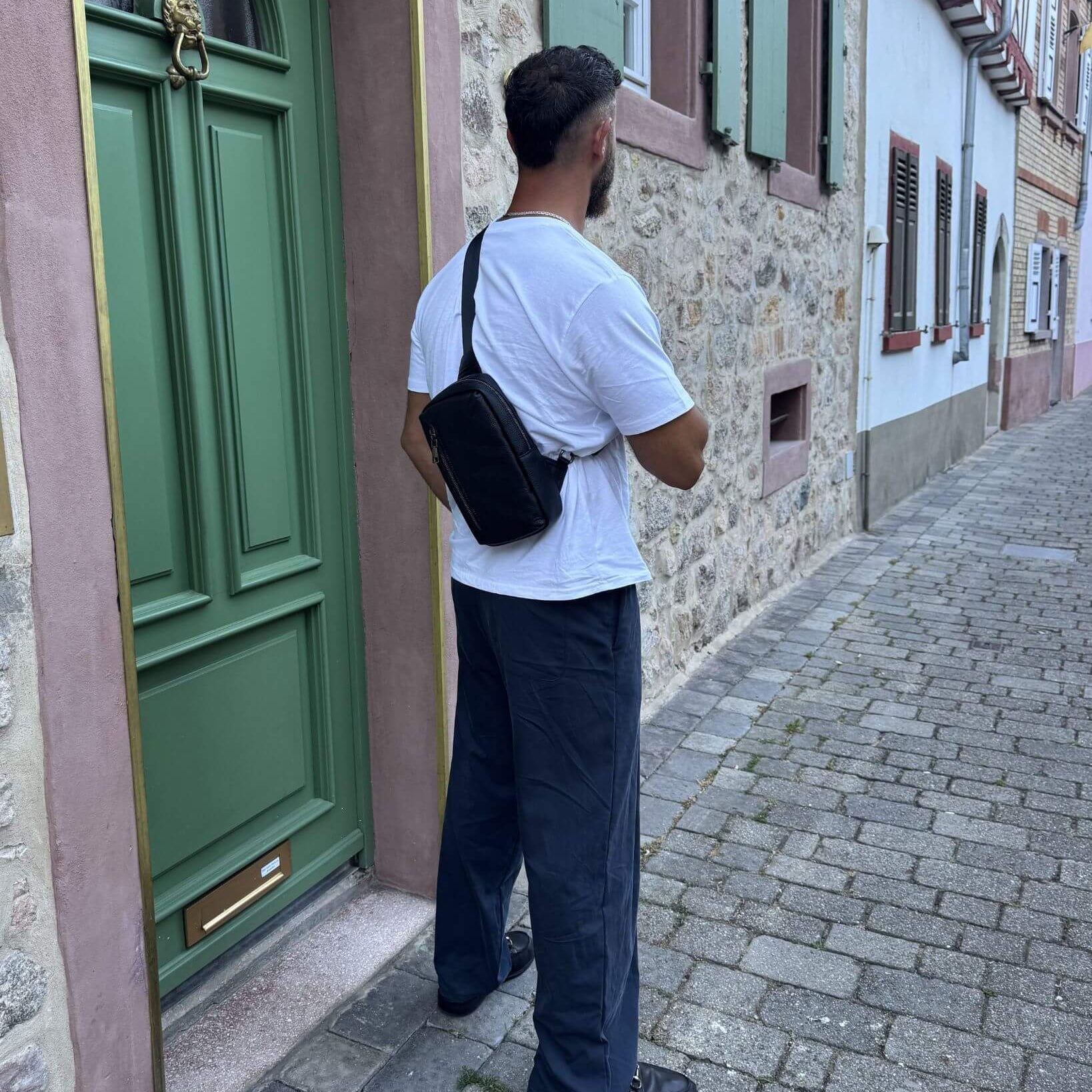 Herren Crossbody Tasche aus Echtleder