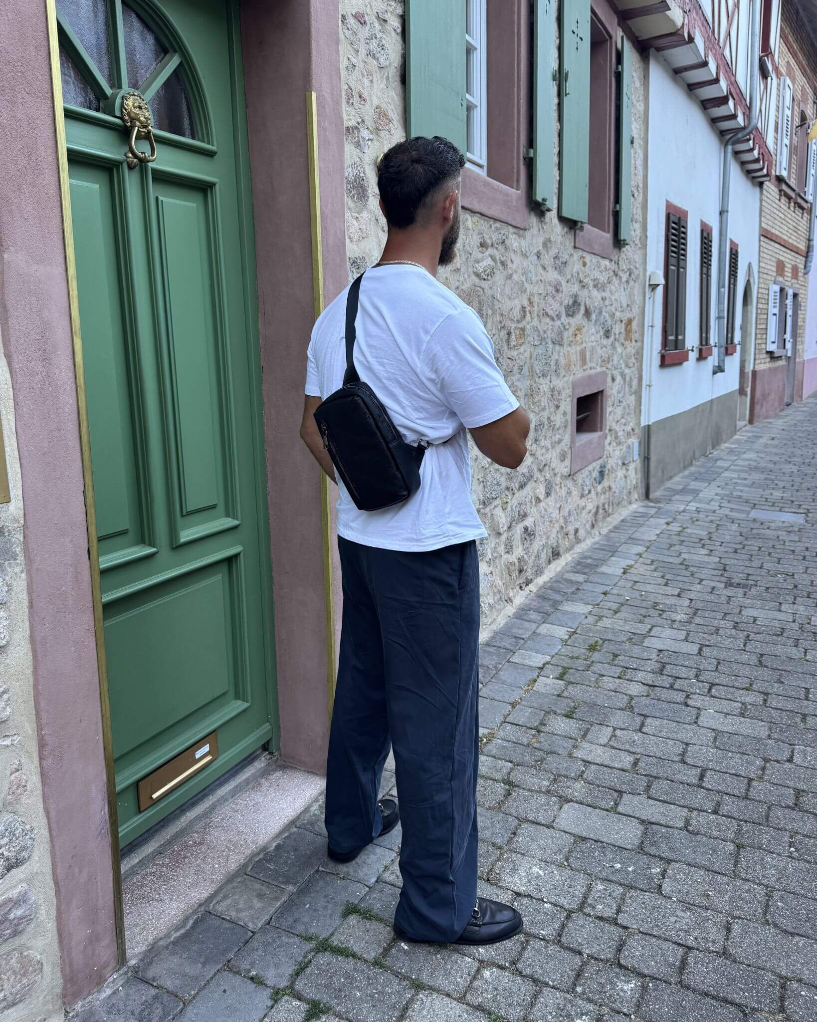 Herren Crossbody Tasche aus Echtleder