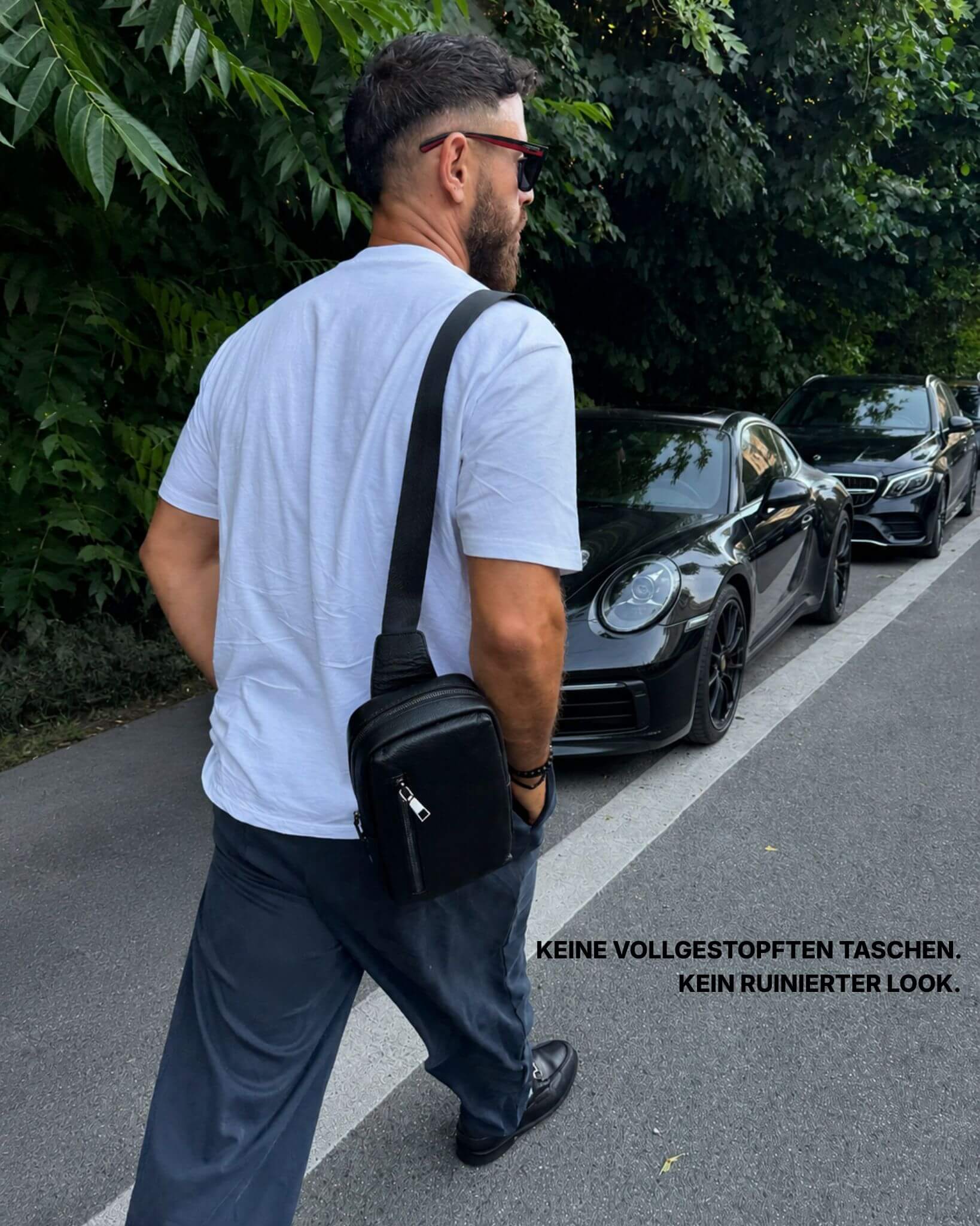 Herren Crossbody Tasche aus Echtleder